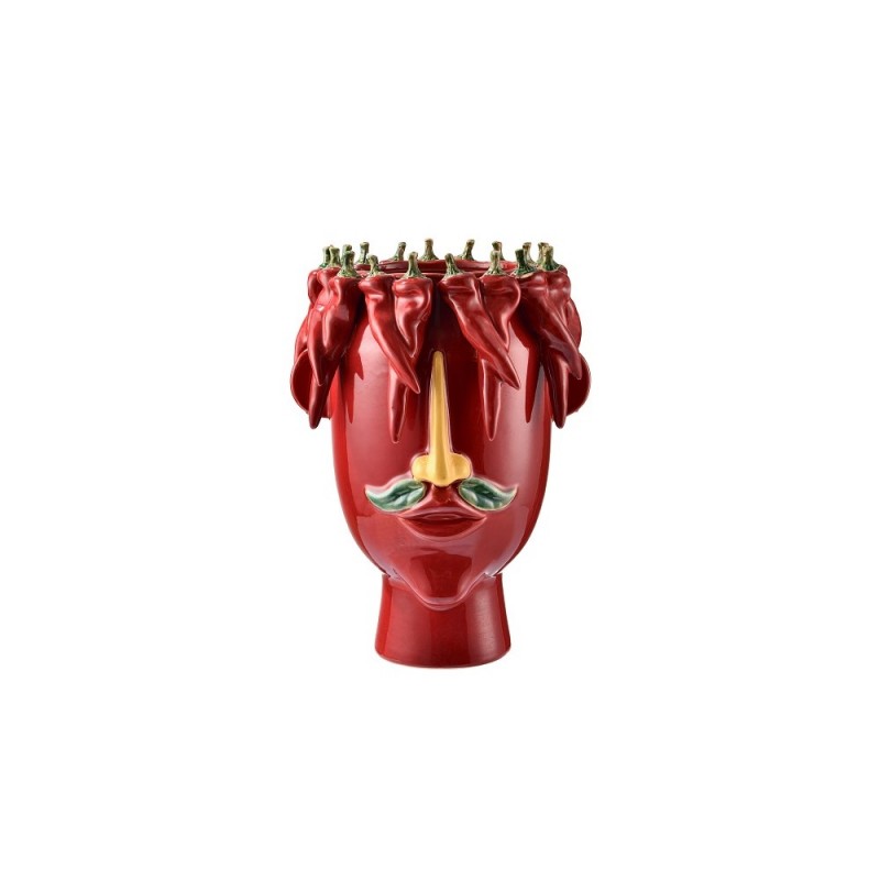 BURGUNDY YELLOW CERAMIC VASE RIO 23 BURGUNDY YELLOW CERAMIC VASE RIO 23